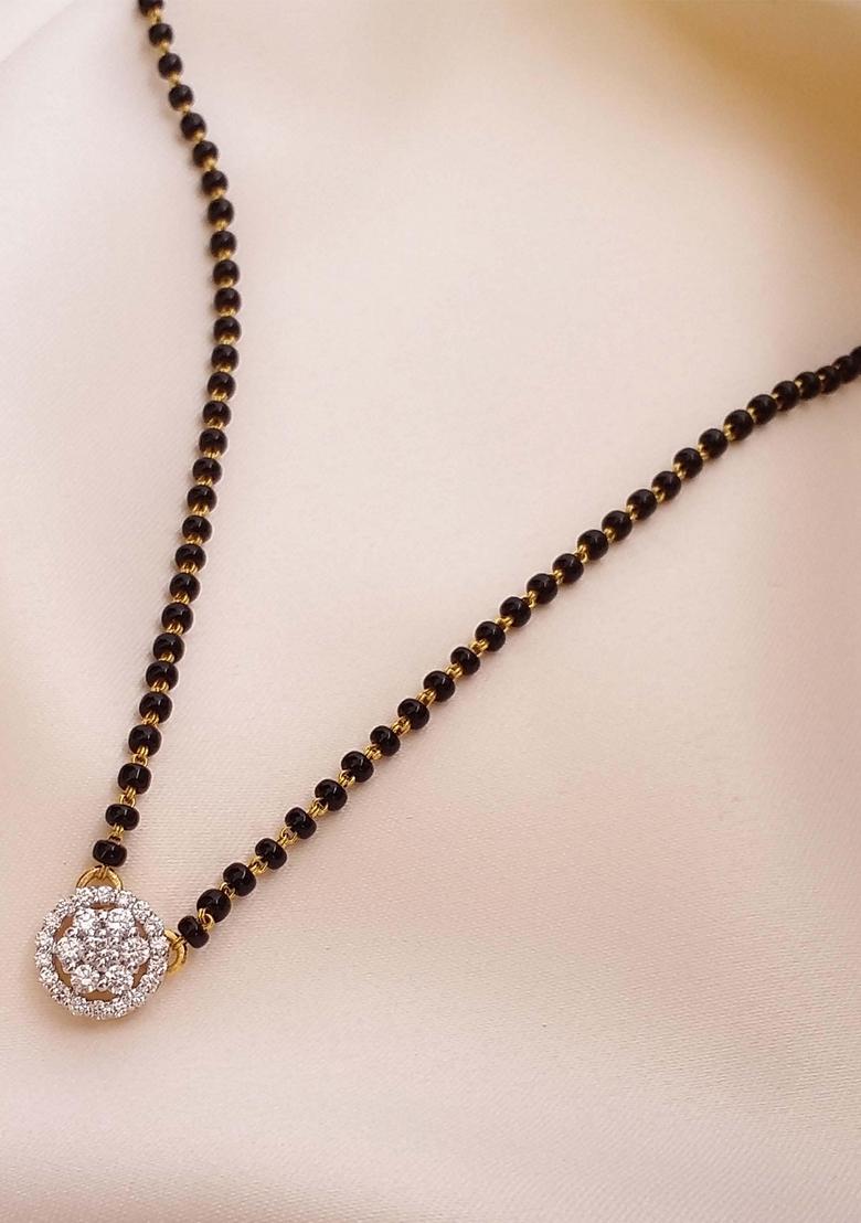 American Diamond Gold Plated Mangalsutra