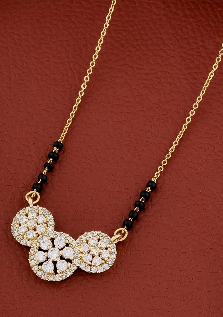 American Diamond Gold Plated Mangalsutra