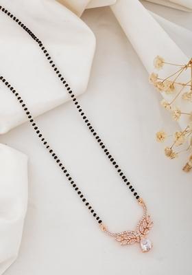 Rose Gold Plated American Diamond Mangalsutra