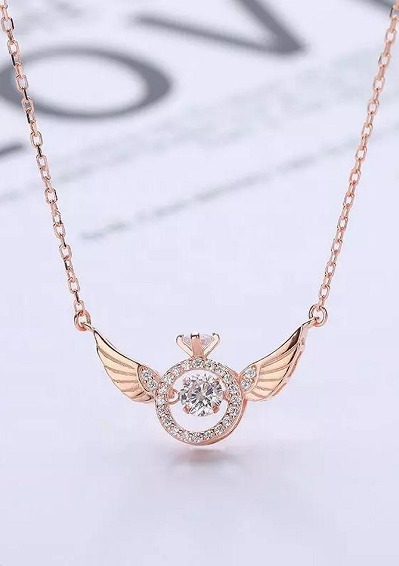 Rose Gold Plated Anti Turnish Stainless Steel Chain Pendent Necklace