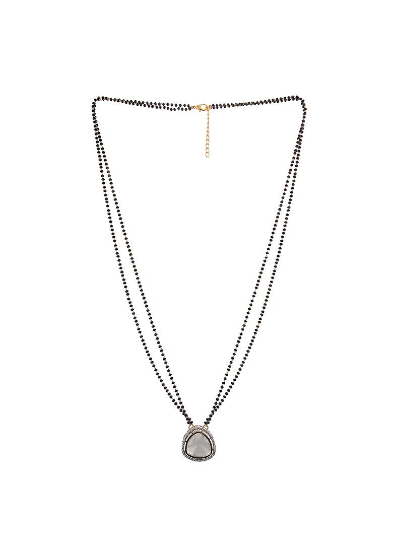 22Kt Gold Plated Triangle Polki Mangal Sutra