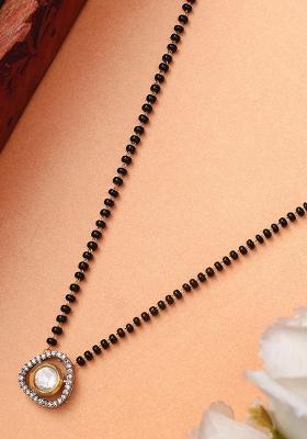 22Kt Gold Plated Classic Polki Mangal Sutra