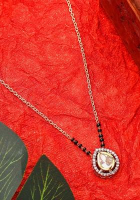 22Kt Gold Plated Drop Polki Mangalsutra