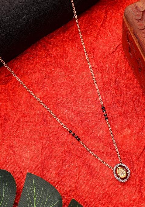  22Kt Gold Plated Polki Mangal Sutra