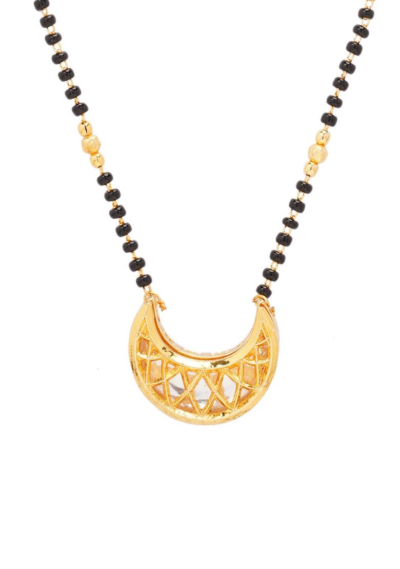 22Kt Gold Plated Crescent Moon Mangalsutra