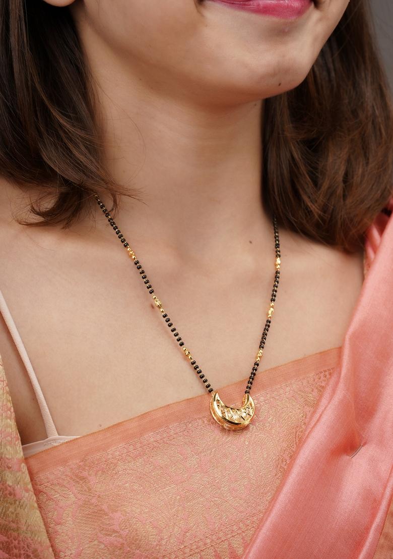 22Kt Gold Plated Crescent Moon Mangalsutra