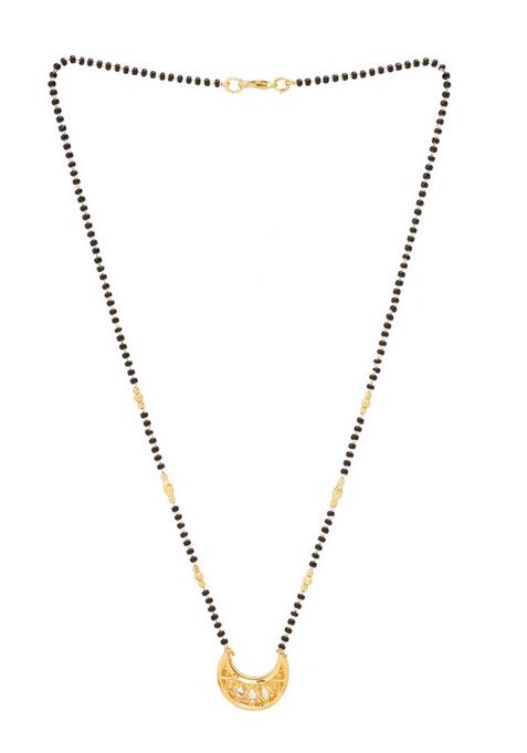22Kt Gold Plated Crescent Moon Mangalsutra
