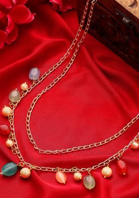 22Kt Gold Plated Dazzling Contemporary Chain Necklace