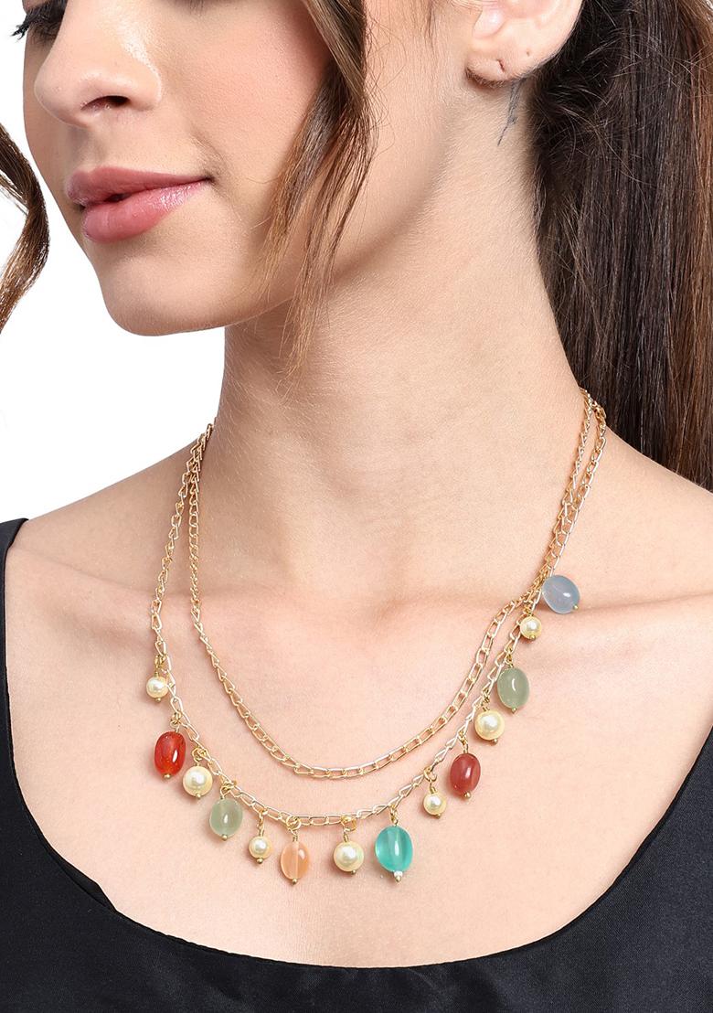 22Kt Gold Plated Dazzling Contemporary Chain Necklace