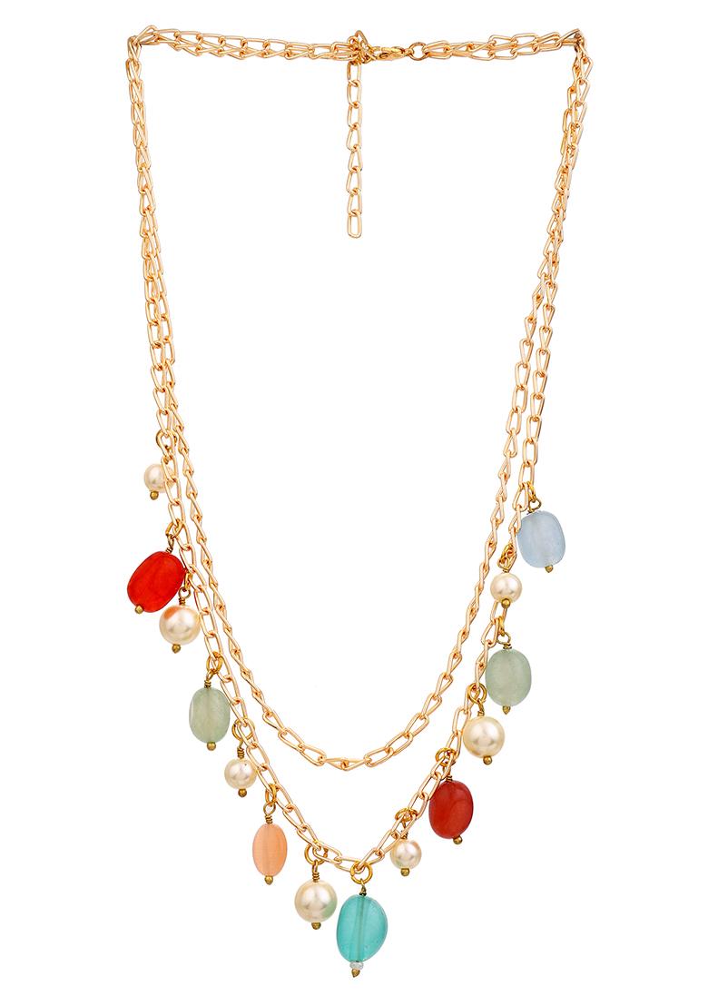 22Kt Gold Plated Dazzling Contemporary Chain Necklace