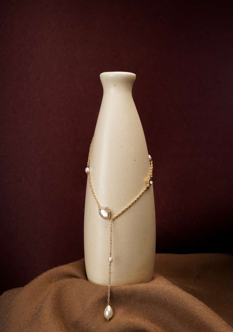 22Kt Gold Plated Pearl Mirage Necklace - Indya