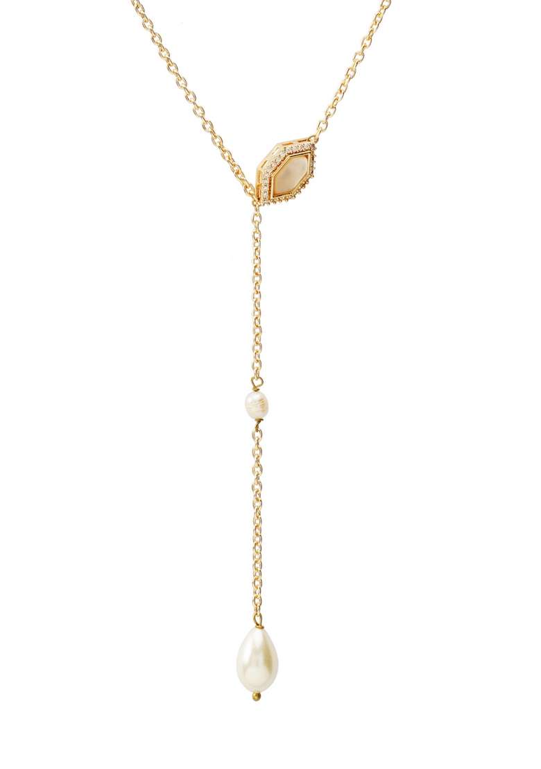 22Kt Gold Plated Pearl Mirage Necklace - Indya