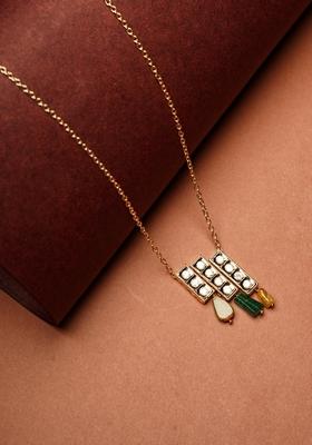 22Kt Gold Plated Triad Gleam Necklace