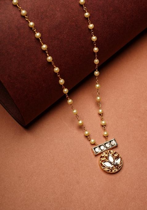 22Kt Gold Plated Barred Blossom Necklace