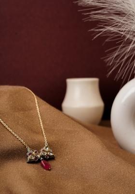 22Kt Gold Plated Wings Of Elegance Necklace