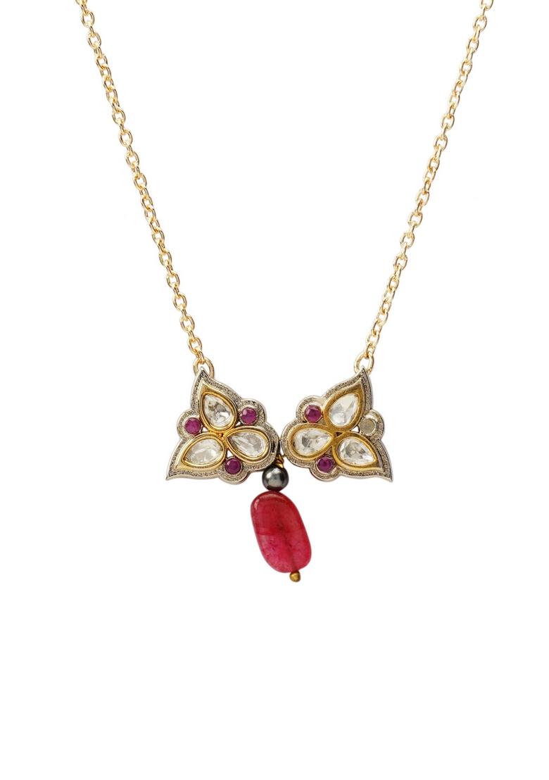 22Kt Gold Plated Wings Of Elegance Necklace - Indya