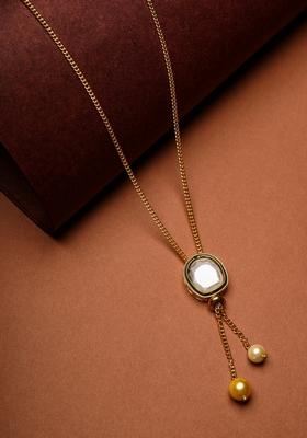 22Kt Gold Plated Classic Polki Lariat