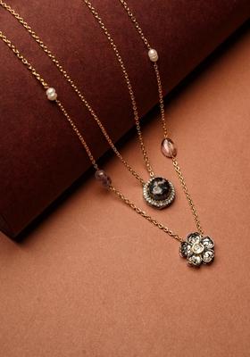 22Kt Gold Plated Starry Bloom Necklace