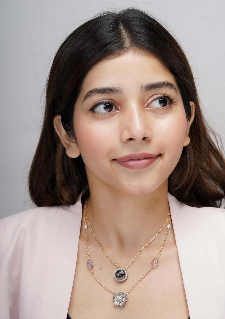 22Kt Gold Plated Starry Bloom Necklace - Indya