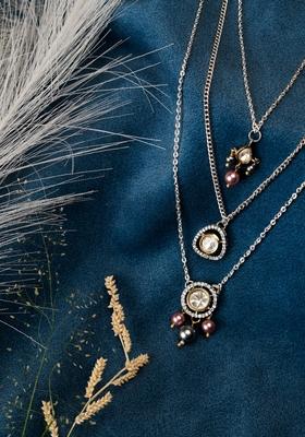 22Kt Gold Plated Midnight Elegance Necklace