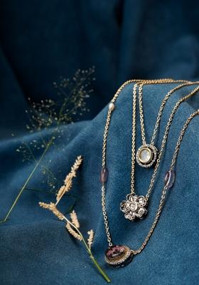 22Kt Gold Plated Celestial Petal Stack