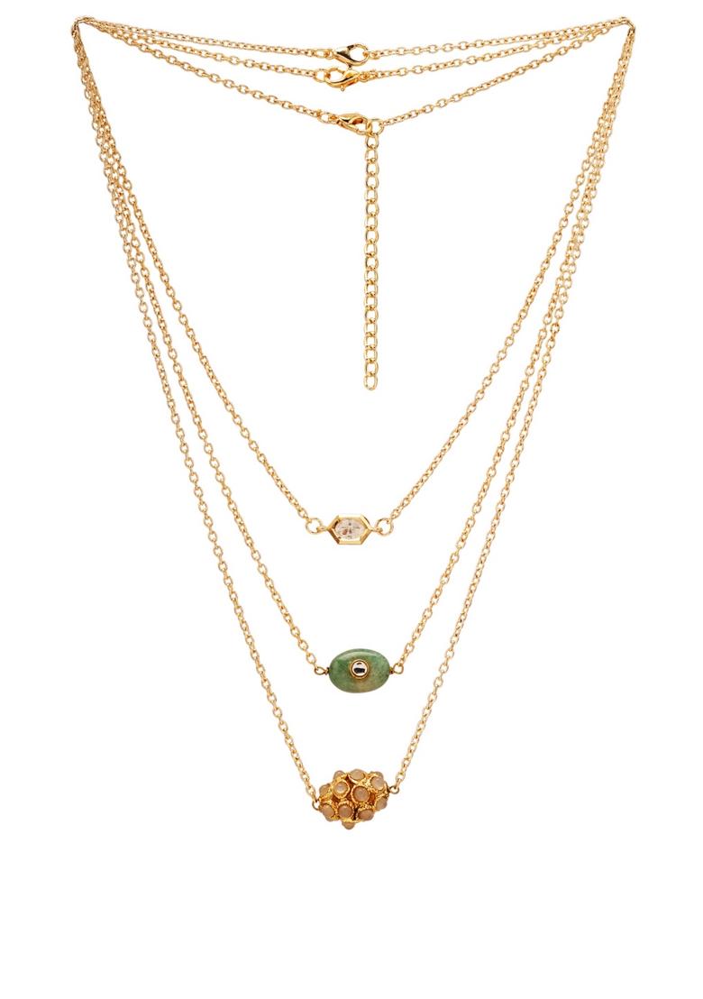 22Kt Gold Plated Whimsy Wraps Pastel Green - Indya