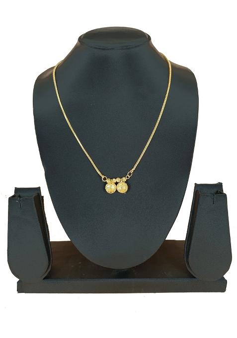 Gold Plated Gold Beads Brass Mangalsutra