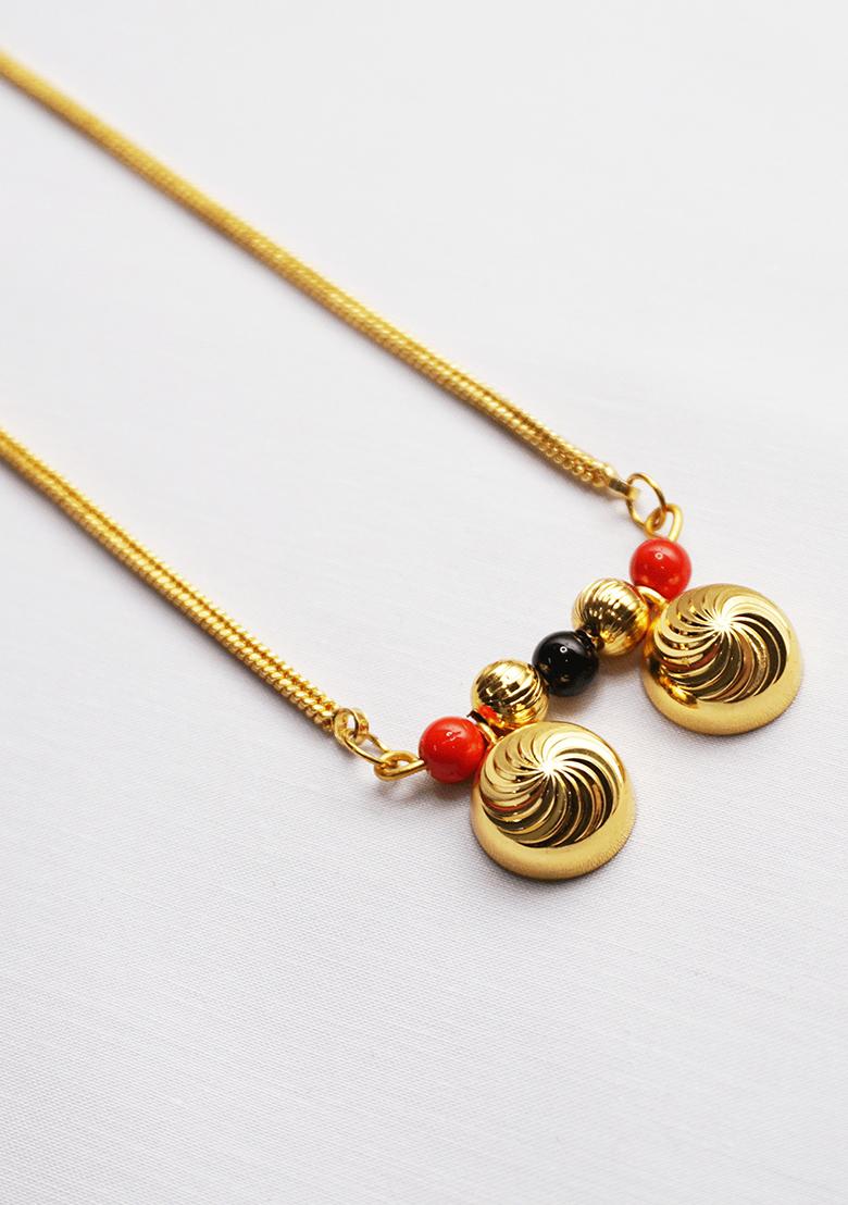 Gold Plated Gold Beads Copper Nacklace