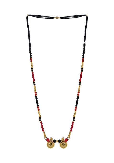 Gold Plated Multicolor Beads Copper Mangalsutra
