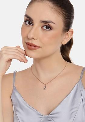 Rose Gold Studded Gold Plated Pendant