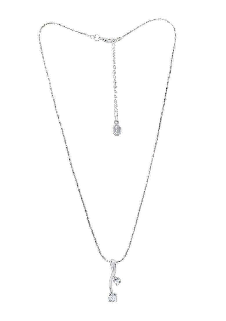 Silver Studded Rhodium Plated Pendant