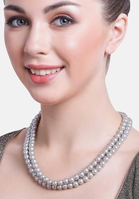 Grey Solid Gold Plated Chain And Pendant