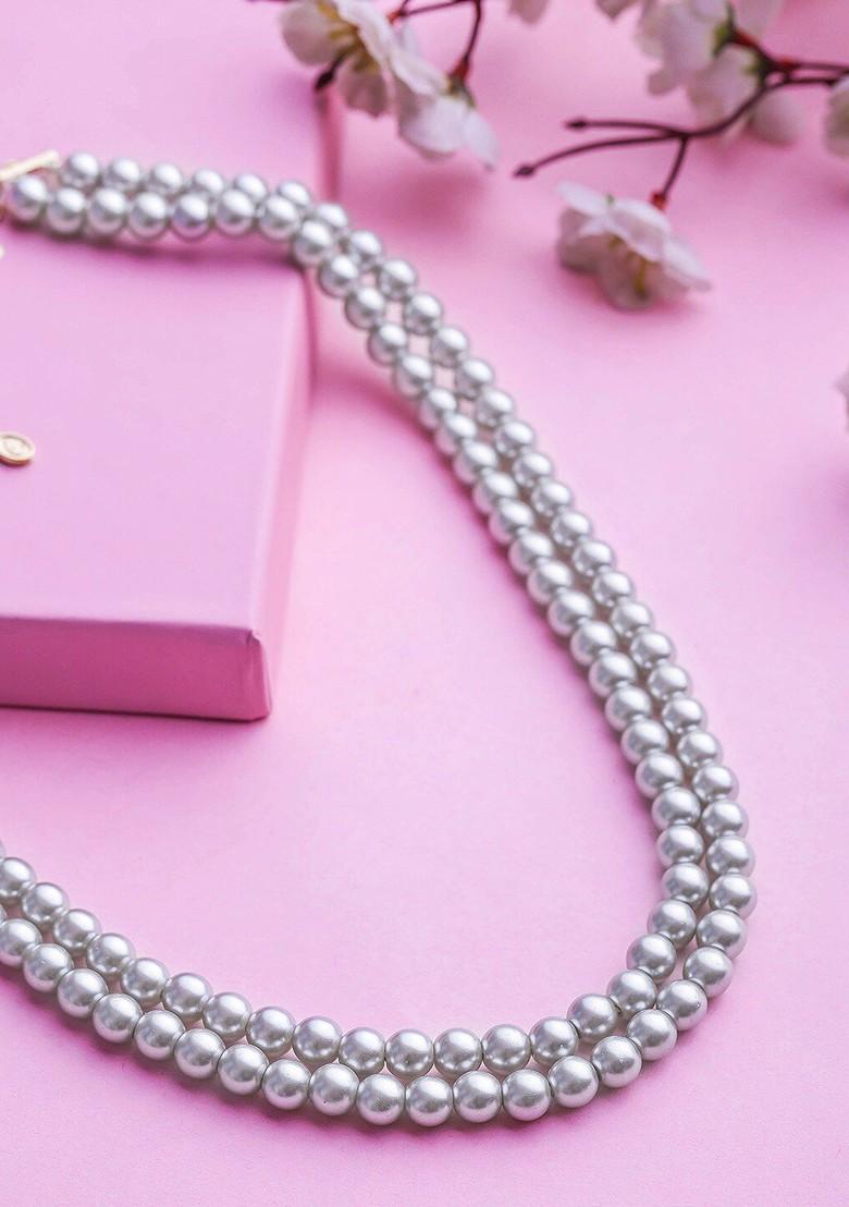 Grey Solid Gold Plated Chain And Pendant