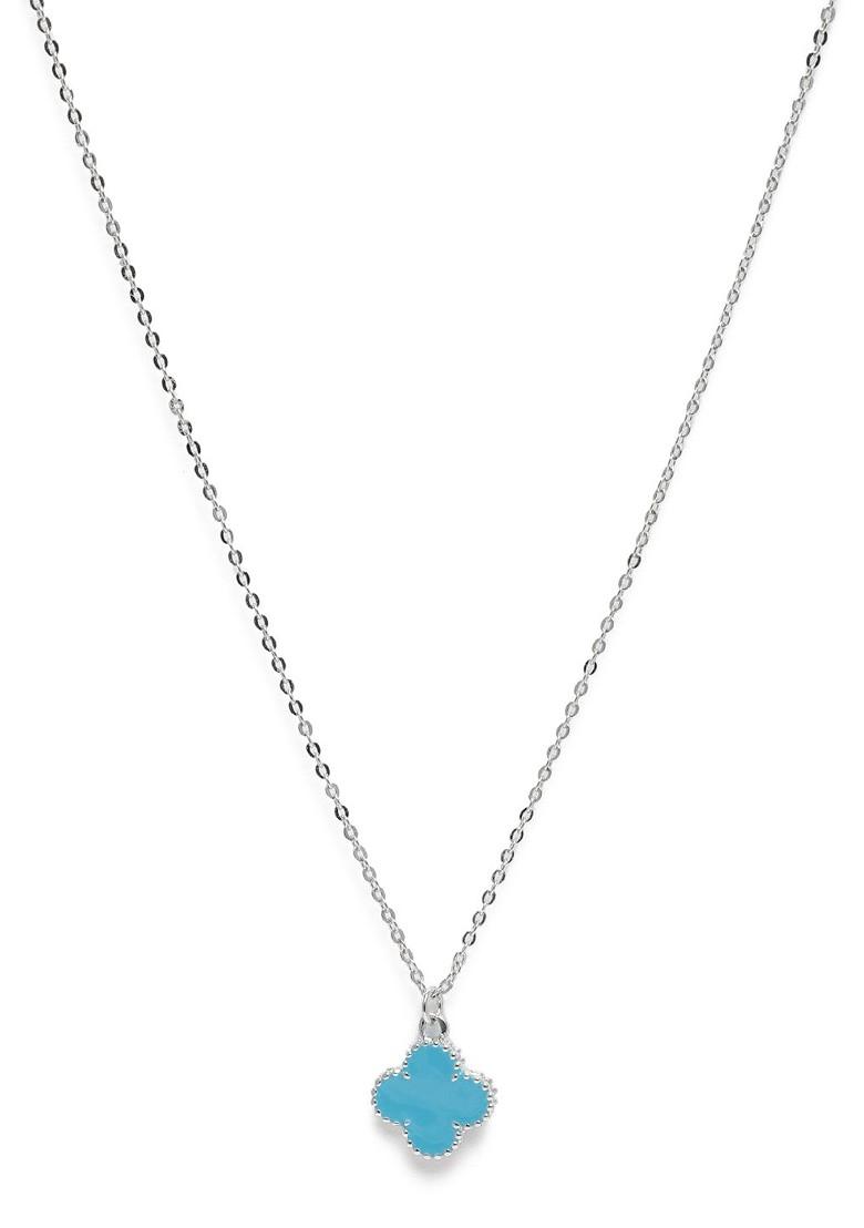 Silver Solid Rhodium Plated Chain And Pendant