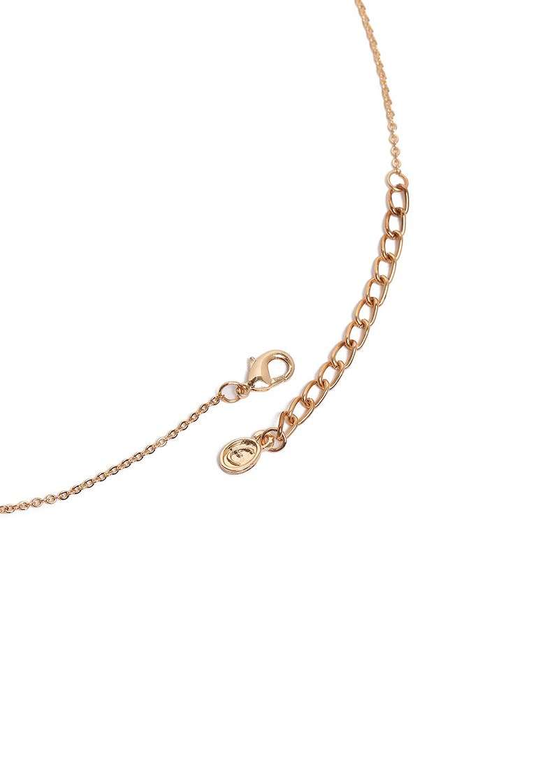 Rose Gold Solid Gold Plated Chain And Pendant - Indya