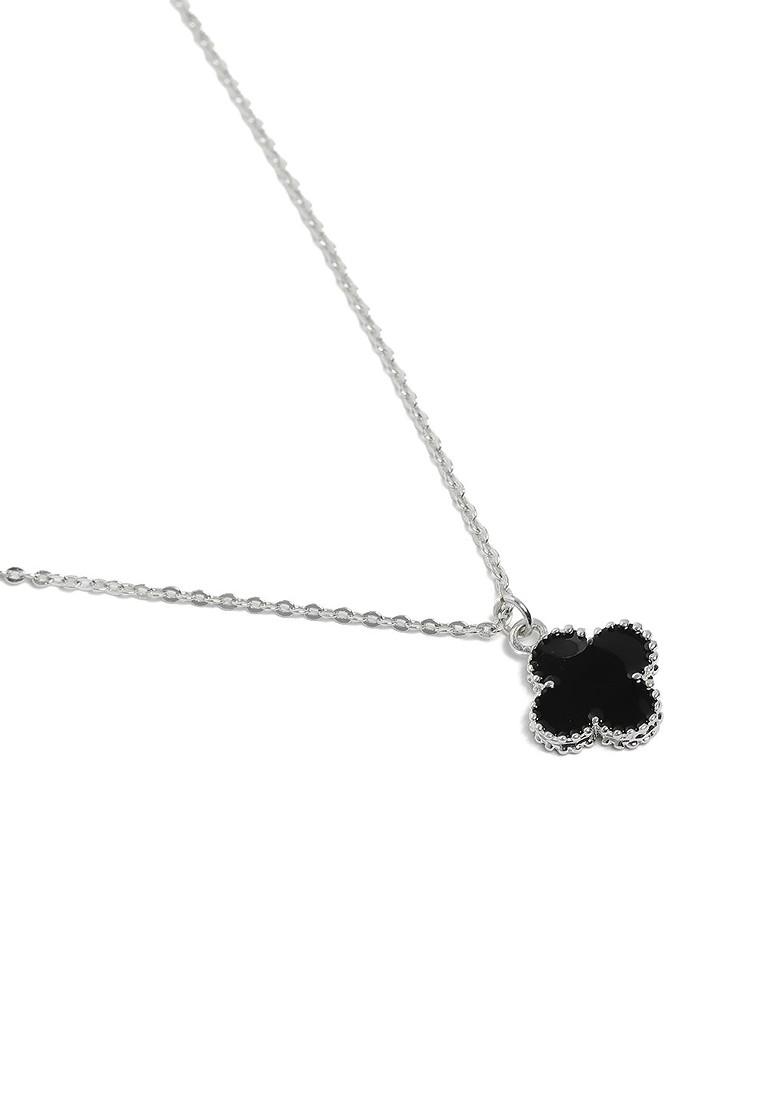 Silver Solid Rhodium Plated Chain And Pendant