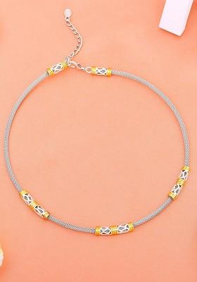 Silver Solid Rhodium Plated Chain And Pendant