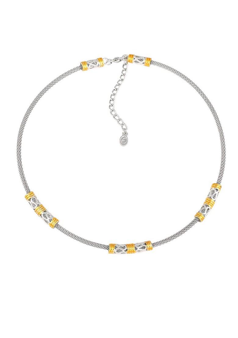 Silver Solid Rhodium Plated Chain And Pendant