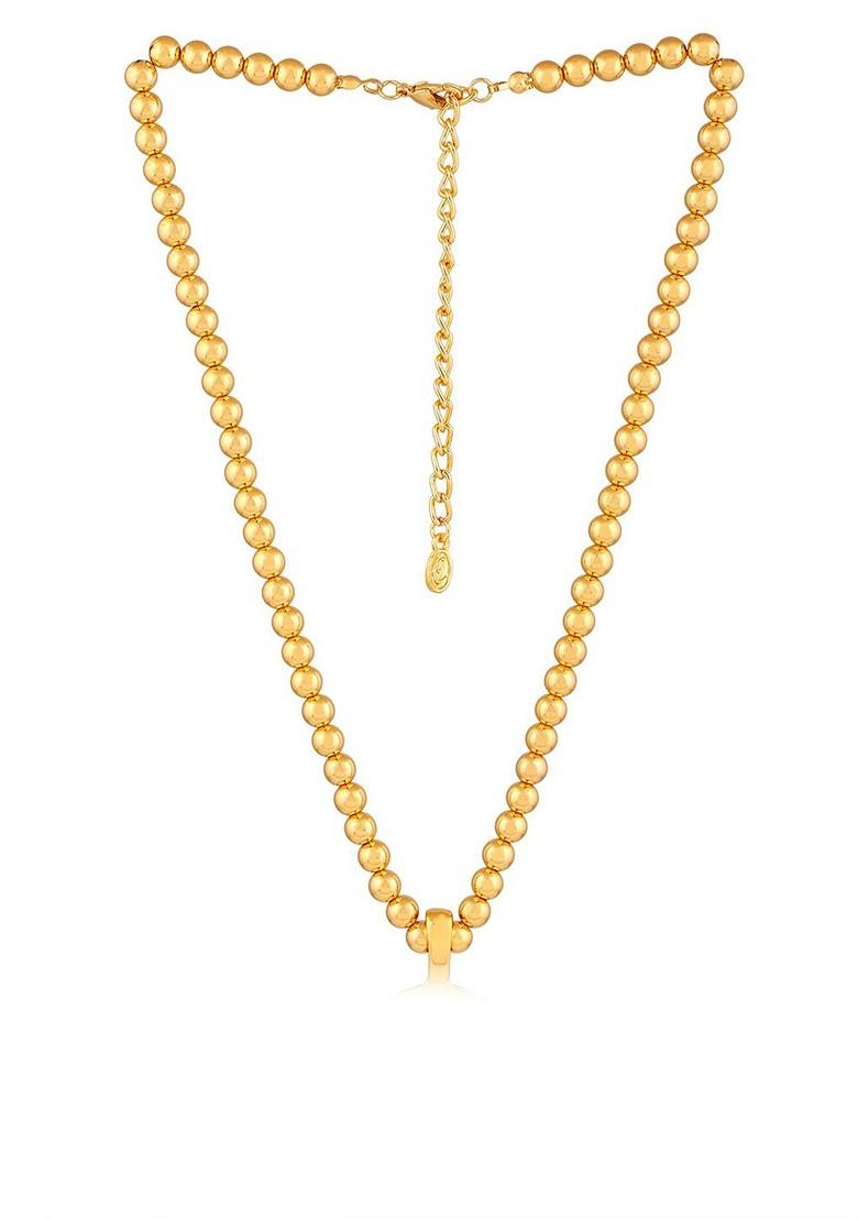 Gold Solid Gold Plated Chain And Pendant
