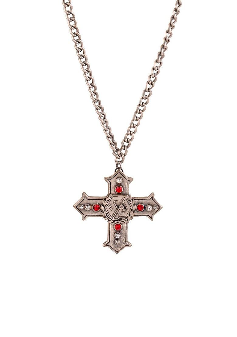 Silver Solid Rhodium Plated Chain And Pendant