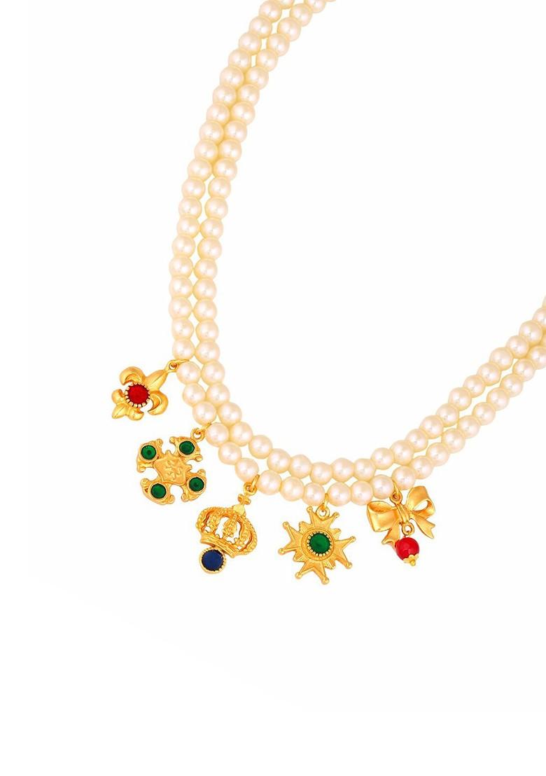 Gold Solid Gold Plated Chain And Pendant