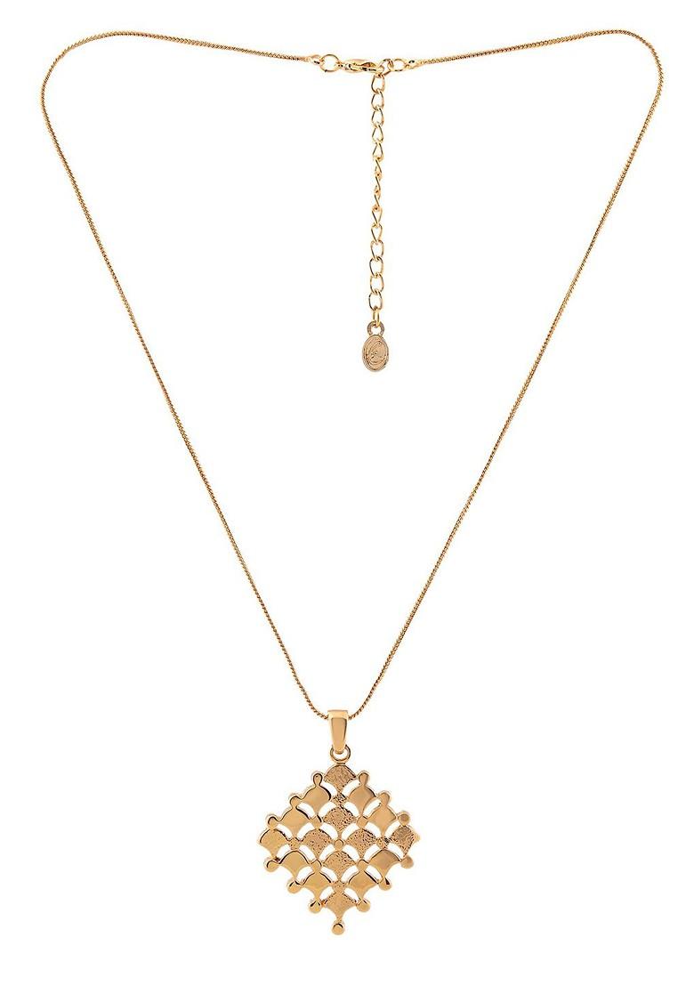 Gold Solid Gold Plated Chain And Pendant