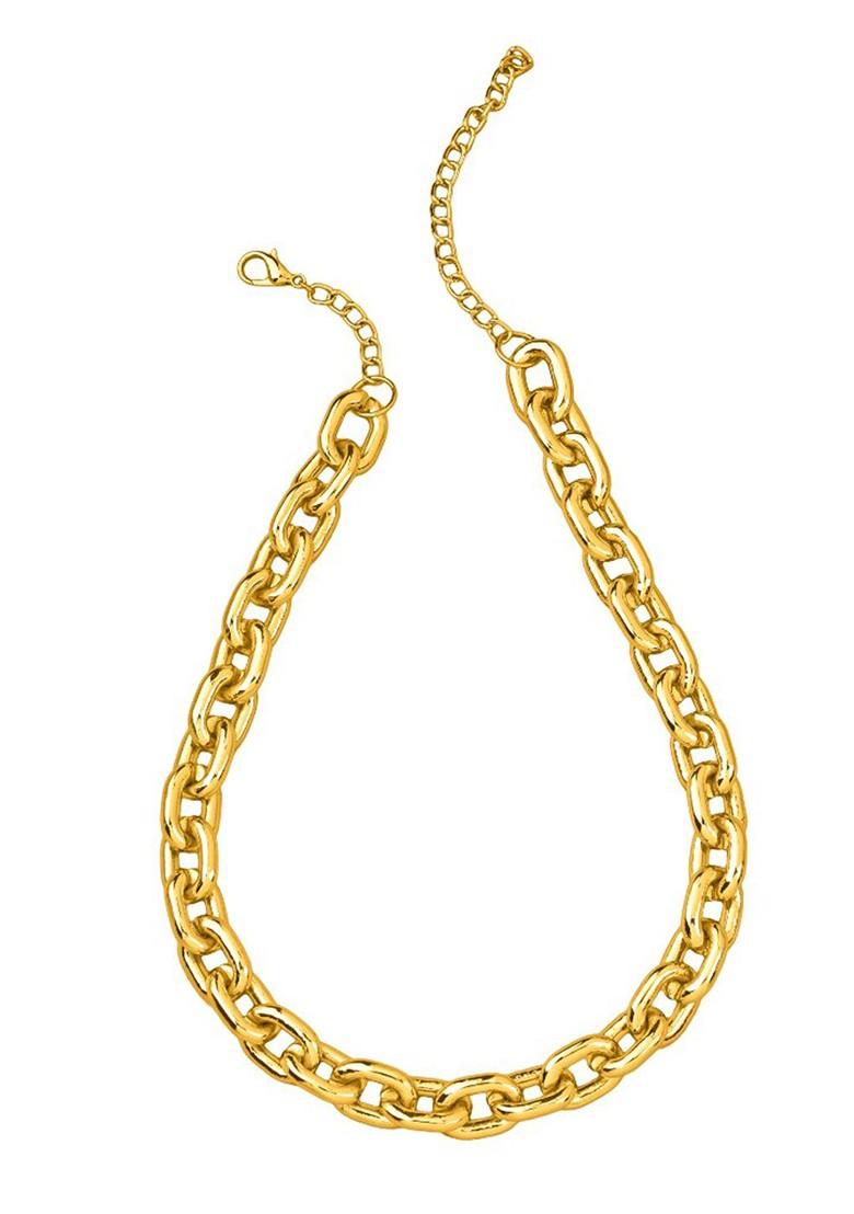 Gold Solid Gold Plated Chain And Pendant