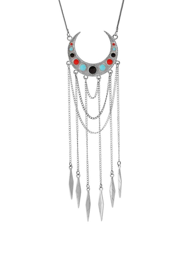 Silver Solid Rhodium Plated Chain And Pendant