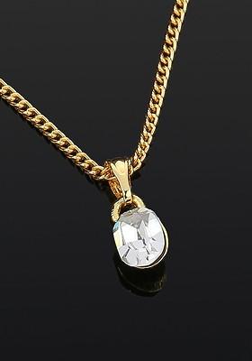 Gold Solid Gold Plated Chain And Pendant