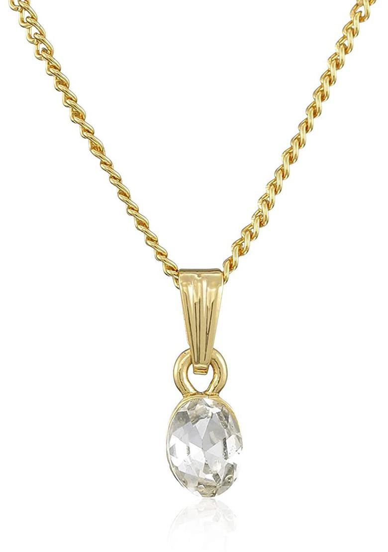 Gold Solid Gold Plated Chain And Pendant