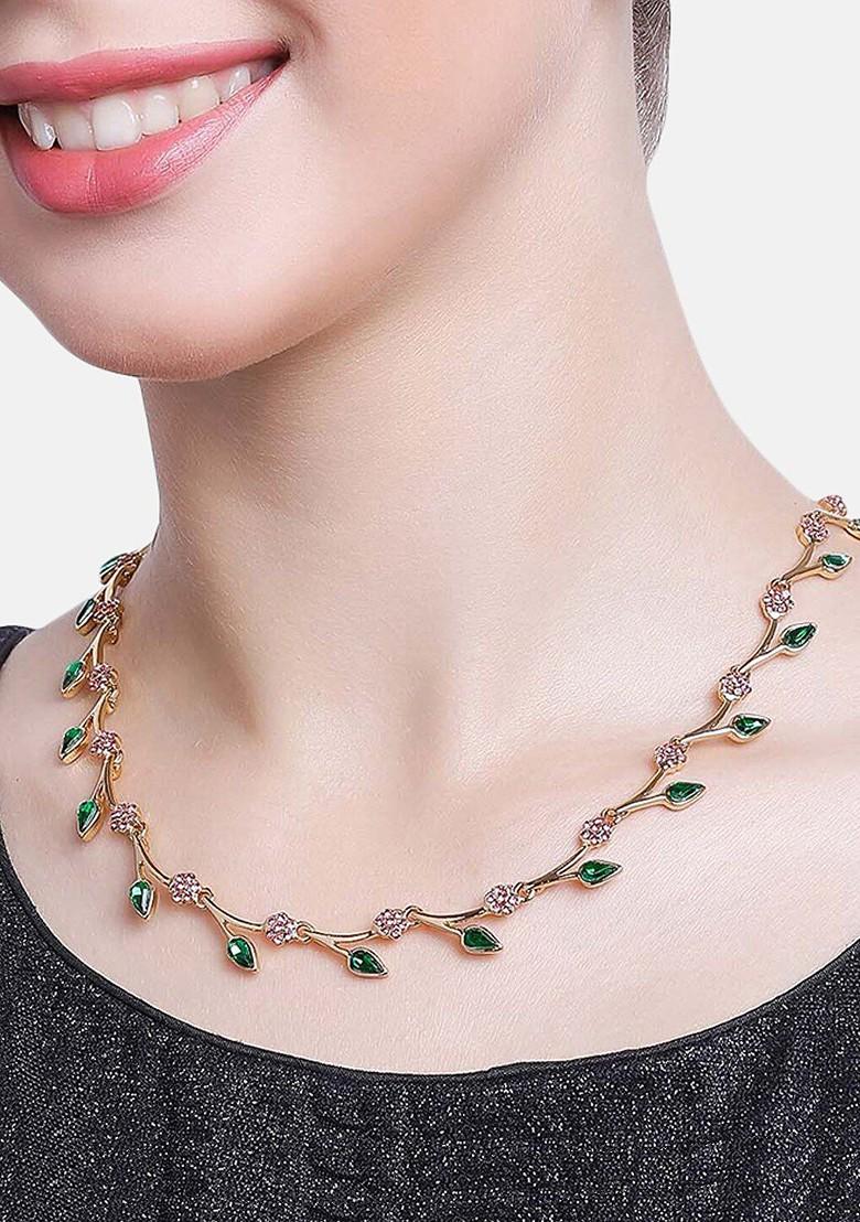 Gold Solid Gold Plated Chain And Pendant