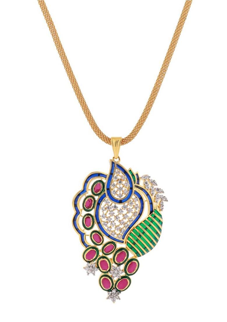 Gold Solid Gold Plated Chain And Pendant