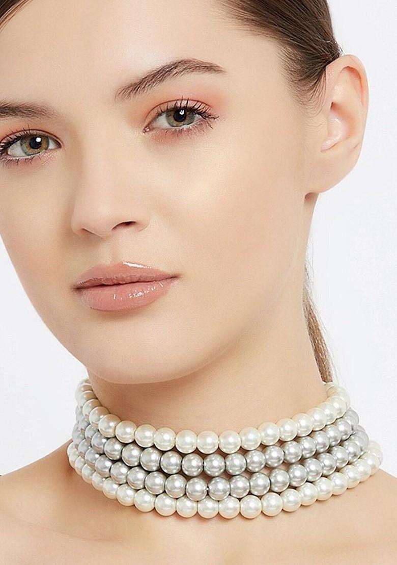 White Solid Rhodium Plated Chain And Pendant