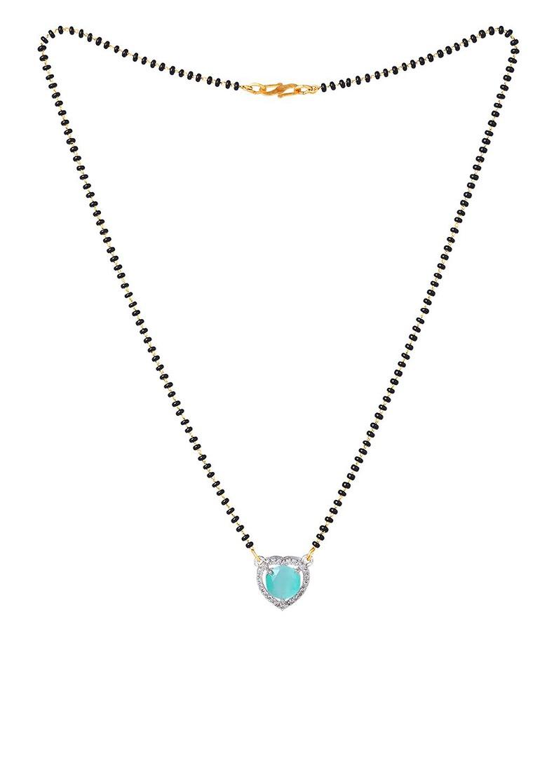 Silver Studded Rhodium Plated Mangalsutra